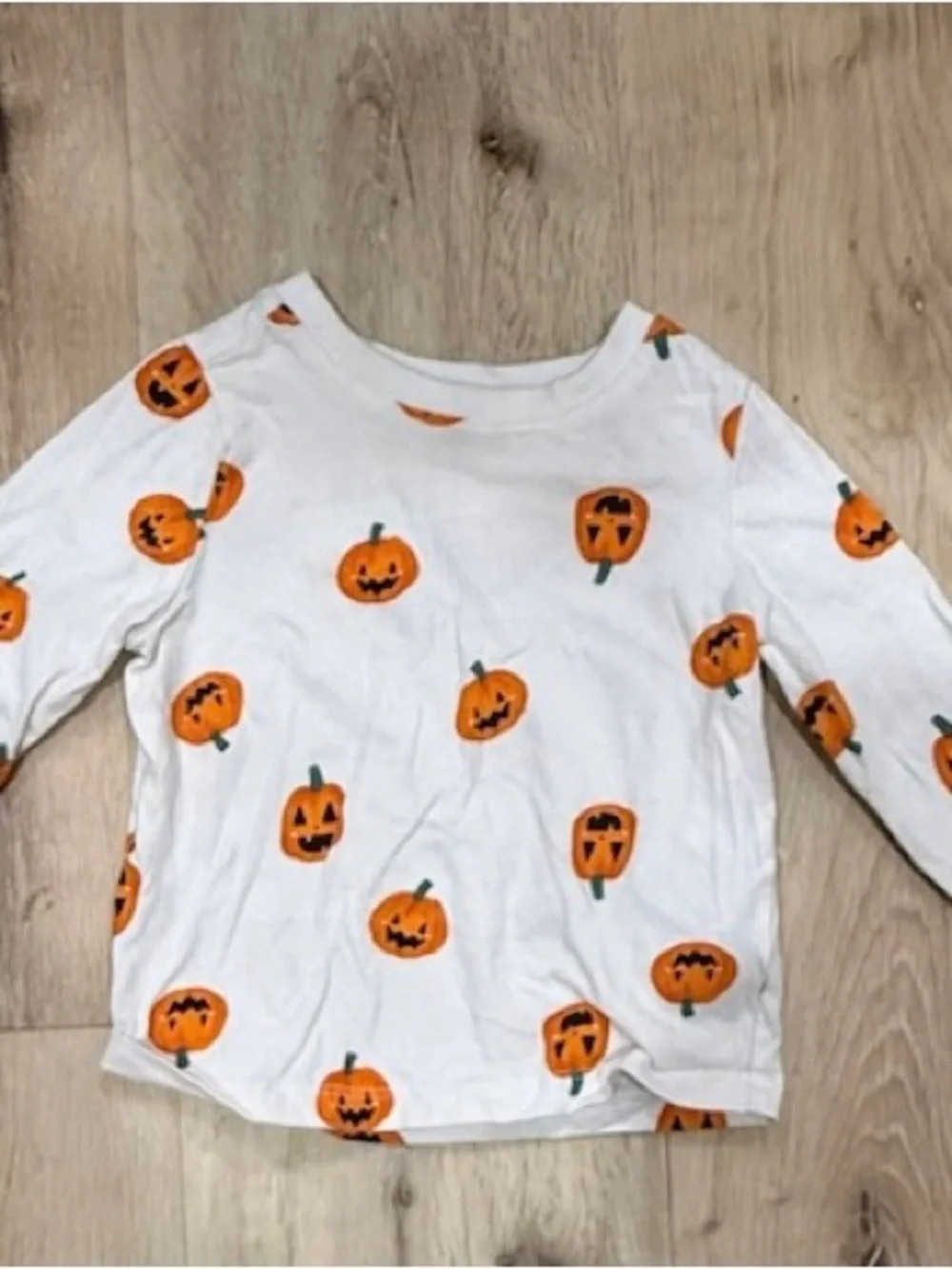 Old Navy 12-18M Toddler Fall Halloween Bat & Pumpkin Long-Sleeve Tops Set